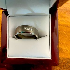 Men’s palladium Diamond band